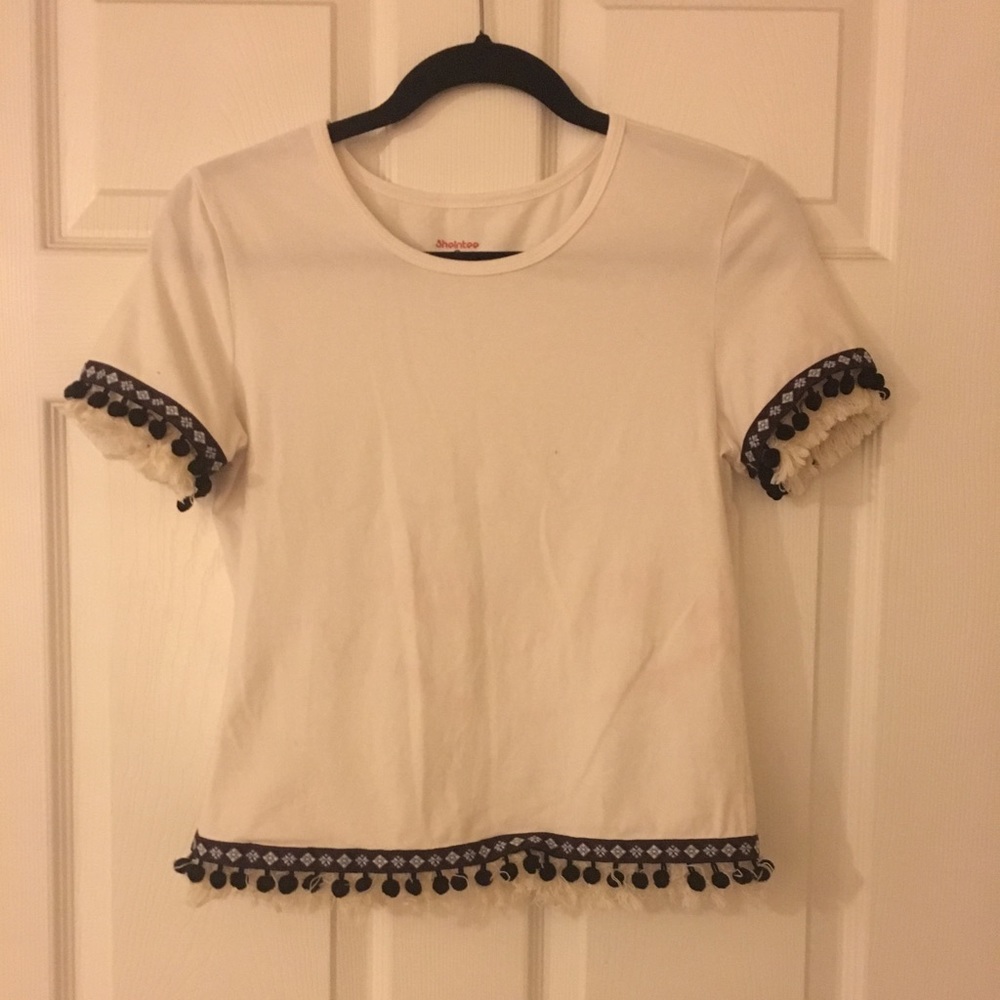 Boho vintage blouse-white
